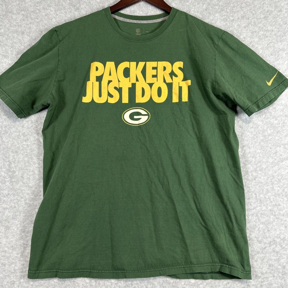 Nike Just Do It Team Apparel Green Bay Packers T-shirt - Green Large